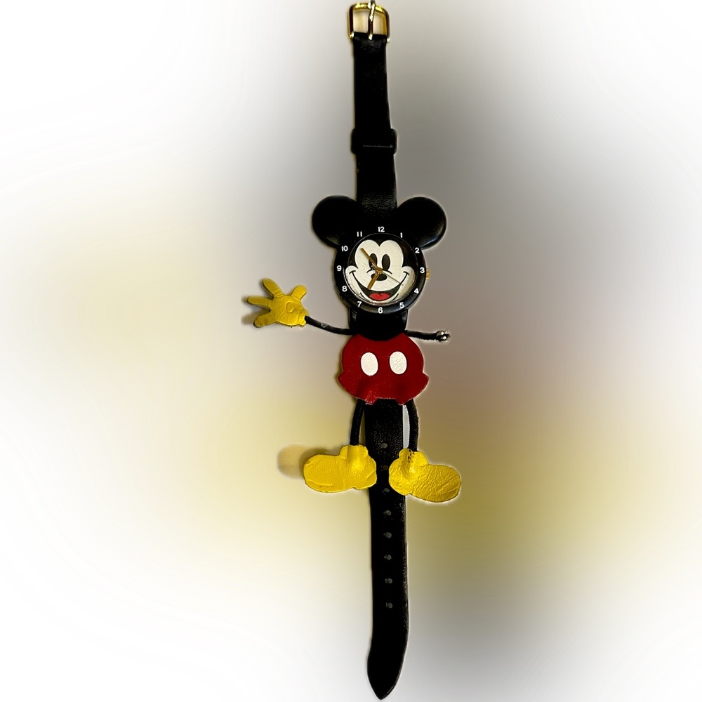 VTG 80’s LORUS RZK133-4 MICKEY MOUSE FULL BODY FLAWED WATCH DISNEY MISSING GLOVE